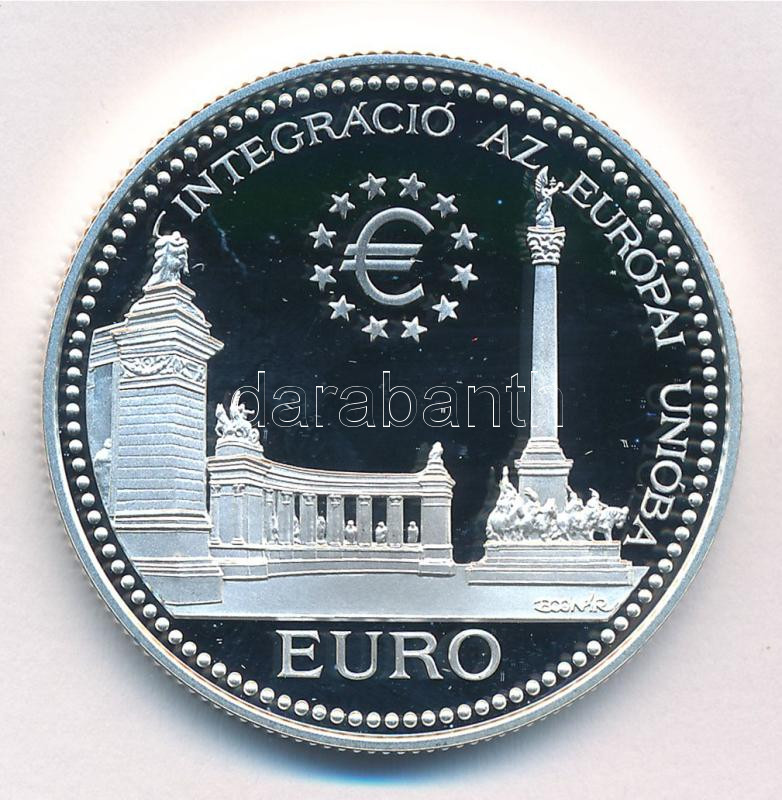 1998. 2000Ft Ag 'Integráció az EU-ba - EURO II' kapszulában, tanúsítvánnyal T:PP Adamo EM157