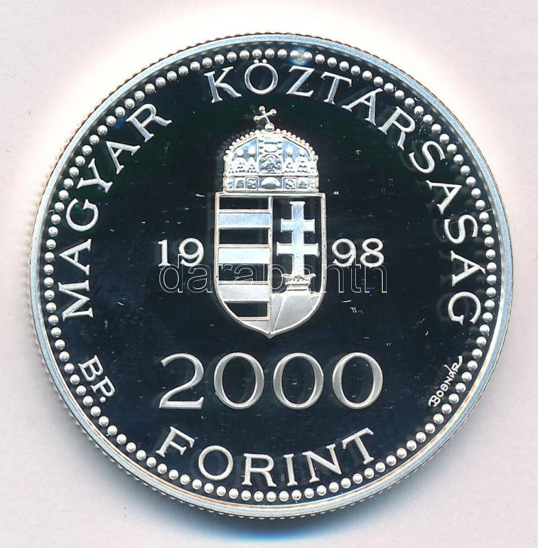 1998. 2000Ft Ag 'Integráció az EU-ba - EURO II' kapszulában, tanúsítvánnyal T:PP Adamo EM157 - Image 2