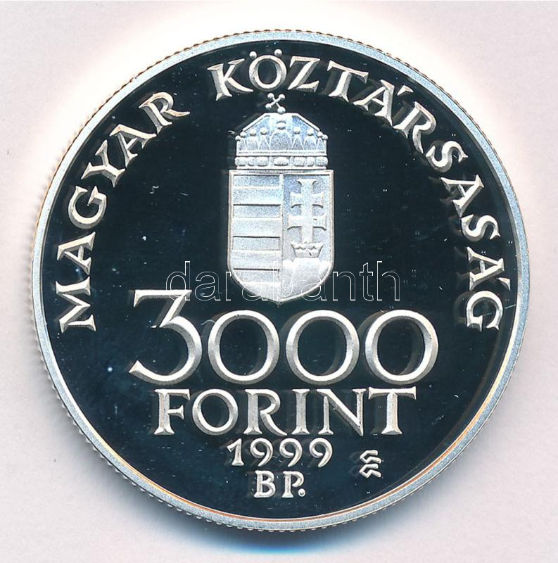 1999. 3000Ft Ag 'Integráció az EU-ba - EURO III' kapszulában, tanúsítvánnyal T:PP Adamo EM159 - Image 2