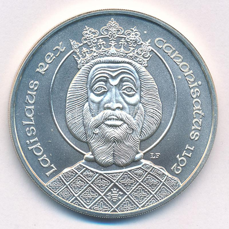 1992. 500Ft Ag 'Szent László' kapszulában, tanúsítvánnyal T:BU patina Adamo EM125