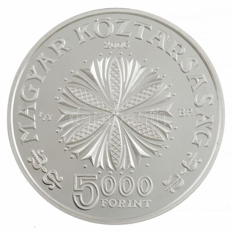 2006. 5000Ft Ag 'Bartók Béla' kapszulában, tanúsítvánnyal, dísztokban T:PP Adamo EM201 - Image 2