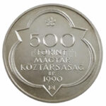 1990. 500Ft Ag 'Mátyás király - Buda' sérült dísztokban T:BU patina Adamo EM114