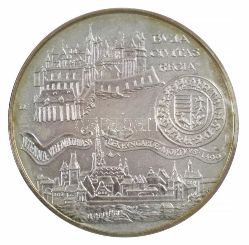 1990. 500Ft Ag 'Mátyás király - Buda' sérült dísztokban T:BU patina Adamo EM114 - Image 2