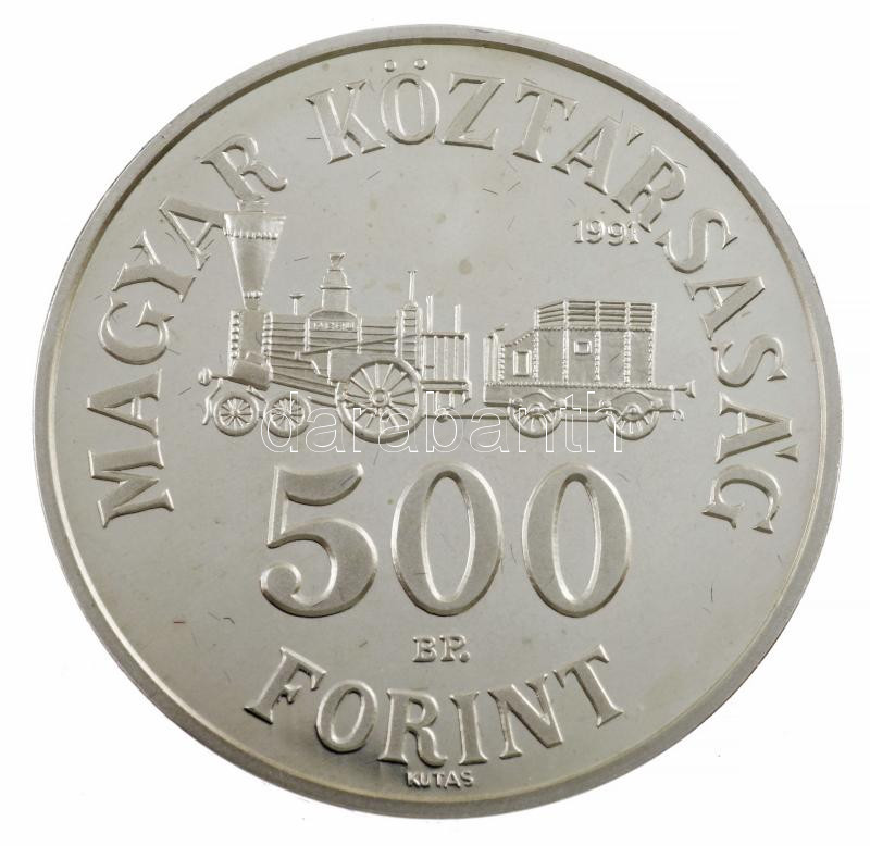 1991. 500Ft Ag 'Széchenyi István' kapszulában, tanúsítvánnyal T:PP fo. Adamo EM122 - Image 2