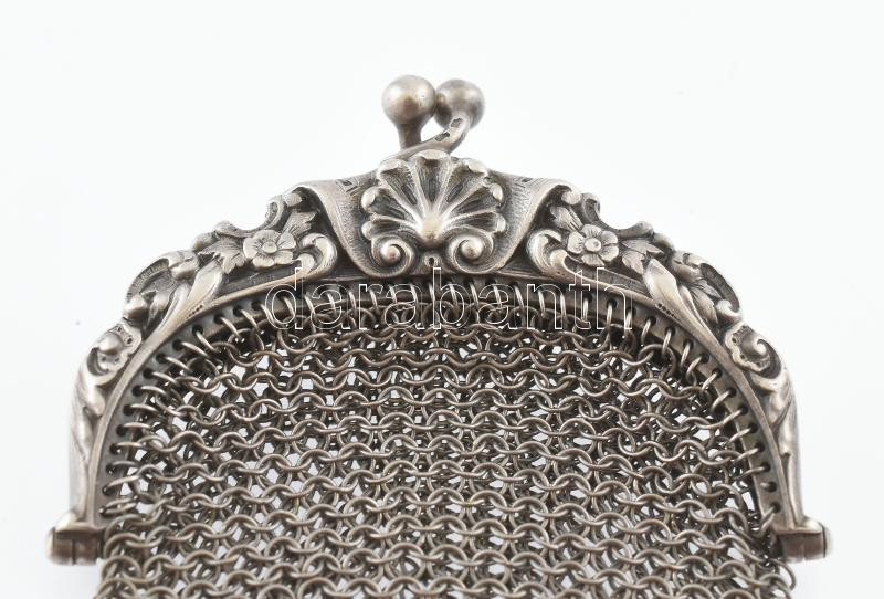 Ezüst (Ag) aprótartó, jelzett, 8x5cm, nettó: 28,8g - Image 2