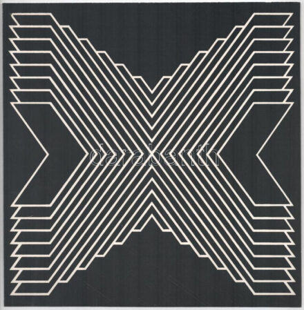 Fajó János (1937-2018): Keresztek. Szitanyomat, karton. Jelzés nélkül. Lapméret: 29,5x28,5 cm.