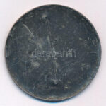 Osztrák-Magyar Monarchia ~1900. Egyoldalas ezüstözött bronz lemezérem, hátlapja ónnal kitöltve. Szign.: Anton Scharff (54mm) T:2,2- patina, ph, hátoldalán ü. Austro-Hungarian Monarchy ~1900. One-sided silver plated bronze commemorative - Image 2