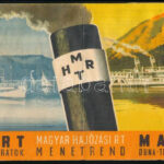 1955 MAHART balatoni és Duna-tiszai hajójáratok menetrend, ázásnyomokkal, kis lyukakkal - Image 2