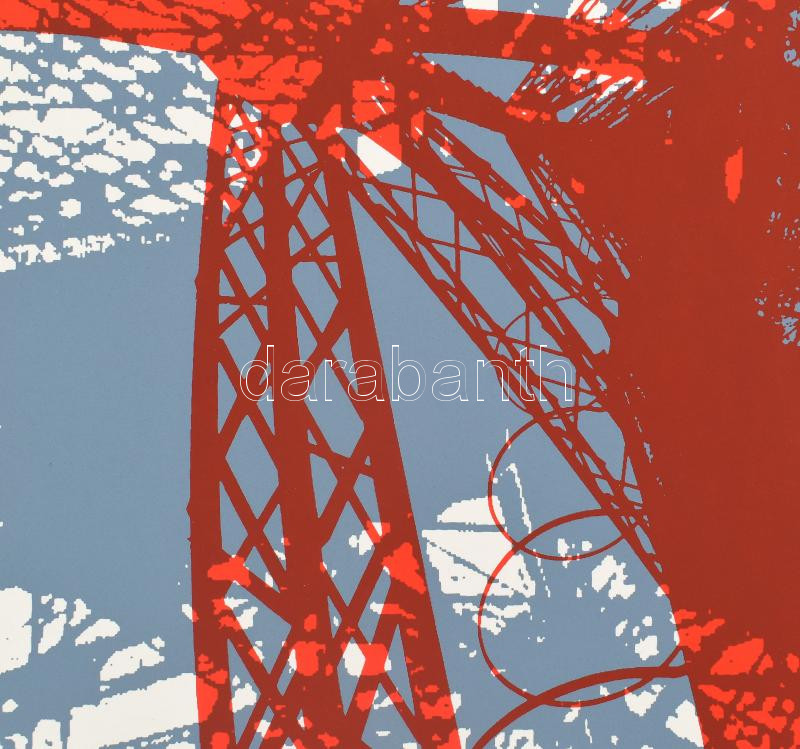 Hervé, Rodolf (1957-2000): Eiffel-torony. Szitanyomat, papír, jelzett, számozott (8/40), 30,5x20 cm. - Image 2