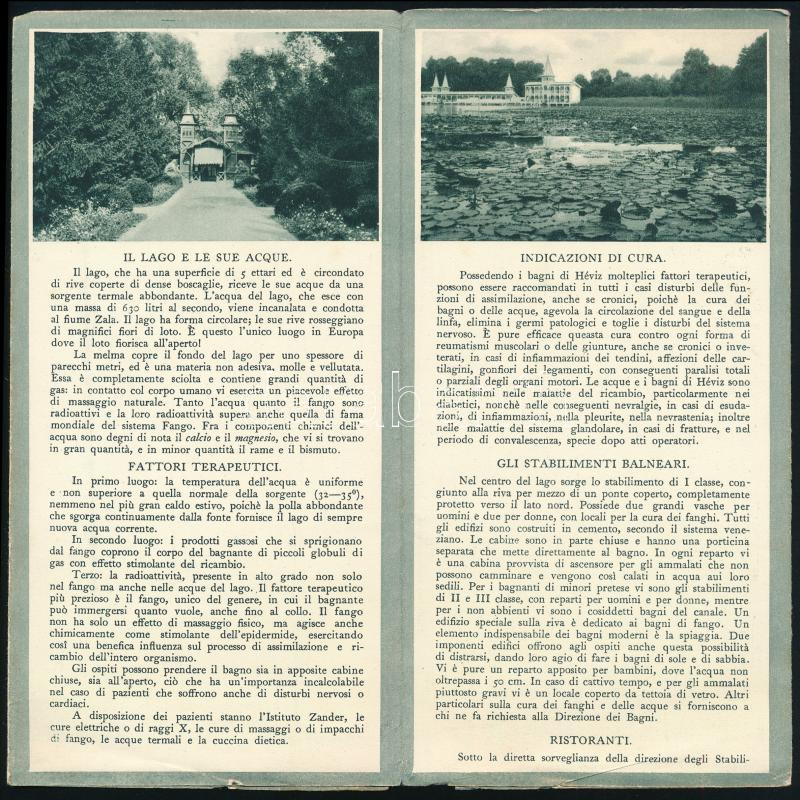 cca 1930 Keszthely, Hévíz gyógyfürdő, képekkel illusztrált prospektus - Image 2