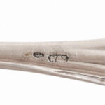 Ezüst (Ag) cukorcsipesz, Jelzett 17,9 g - Image 3
