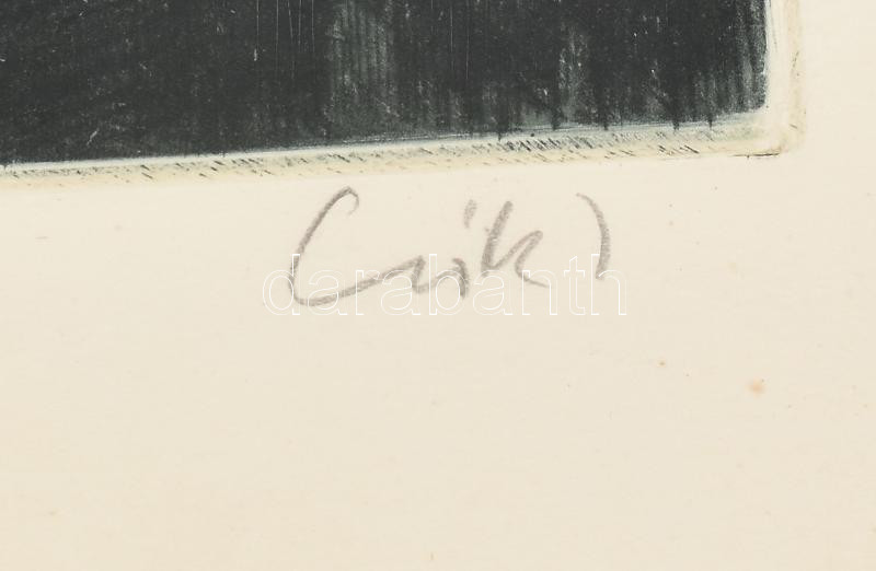 Csók István (1865-1961) - Prihoda István (1891-1956): Csendélet. Rézkarc, papír, jelzett (Prihoda és Csók I.), lapszéli apró foltokkal, 37x47 cm - Image 2