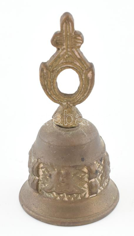 Keleti csengettyű, bronz, m: 7,5 cm