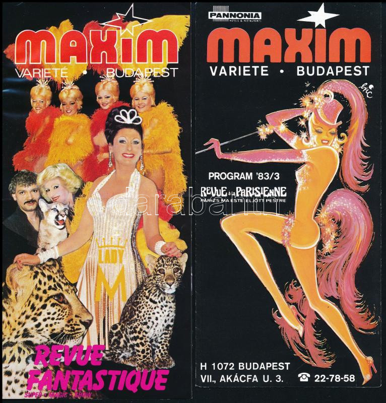 1983 2 db Maxim varieté képes kiadvány