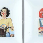 4db PinUp, Coca Cola tálka, üveg, 15x15cm - Image 2