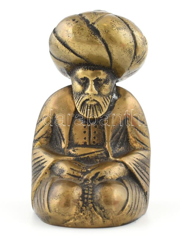 Török pasa, réz, jelzés nélkül, m: 10 cm