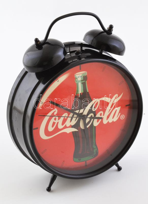 Coca-Cola asztali vekker, működik, m: 31 cm