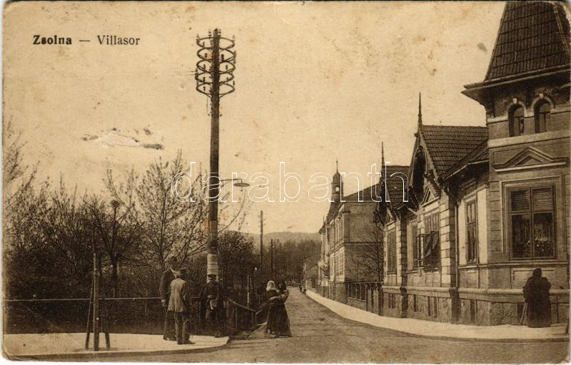 Zsolna, Zilina, Sillein; Villasor. Vasúti levelezőlapárusítás 5968. / villa alley (Rb)