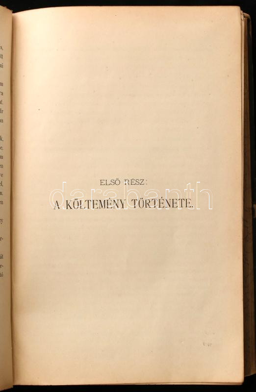 Morvay Győző: Magyarázó tanulmány ,,Az ember tragédiájá'-hoz. (Nagybánya, 1897, Molnár Mihály-ny.), (4)+527+(4) p. Aranyozott gerincű félbőr-kötésben, márványozott lapélekkel, kissé sérült, kopott borítóval, hiányzó