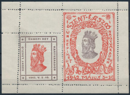 1942 Szent László ünnepi hét Nagyváradon emlékív