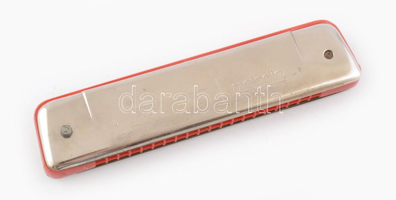Melodia lengyel szájharmonika, kopásnyomokkal, h: 17 cm