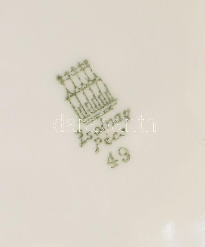 8 db különféle színű Zsolnay süteményes tányér, jelzettek, d: 18 cm - Image 2