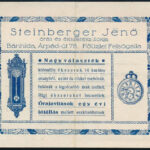 1935 Steinberger Jenő órás és ékszerész fiókja, Bánhida jótállási jegy
