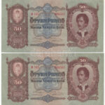 1932. 50P (2x) sorszámkövetők ' D 145 064562 - D 145 064563' T:I- Adamo P14