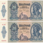 1941. 20P (2x) sorszámkövetők ' C 267 065049 - C 267 065050' T:I Adamo P12