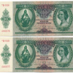 1936. 10P (2x) sorszámkövetők ' *B 029 095576 - *B 029 095577' T:I Adamo P9
