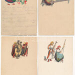 9 db régi Rigler József Ede rt. kiadású magyar népviseletes motívum képeslap / 9 pre-1945 Hungarian folklore art postcards