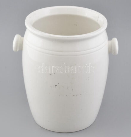Gránit mustártartó edény, jelzett, kopásokkal, hajszálrepedéssel. M: 24,5 cm