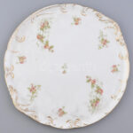 Hüttl Tivadar Budapest tortatál, kézzel festett porcelán, kopott, d: 37,5 cm