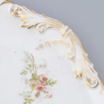 Hüttl Tivadar Budapest tortatál, kézzel festett porcelán, kopott, d: 37,5 cm - Image 3