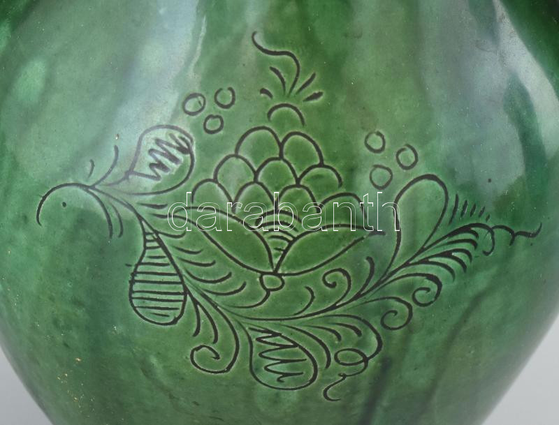 Népi erotikus / pajzán kancsó, jelzés nélkül, hibátlan, m: 30 cm - Image 4