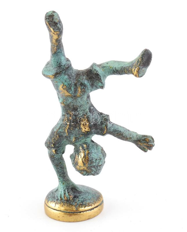Figurális pecsétnyomó, kézen álló gyerek, vésés nélkül. Patinás, m: 7,5 cm - Image 2