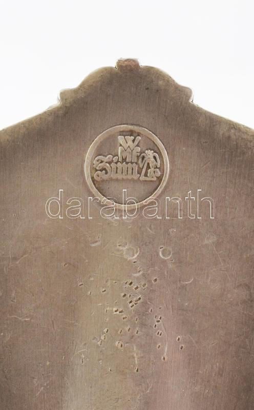 WMF díszes ón levélbontó kés, domborműves díszítéssel, Hendrik Sorgh: Der Lautenspieler (A lantos). Jelzett, h: 22,5 cm - Image 3