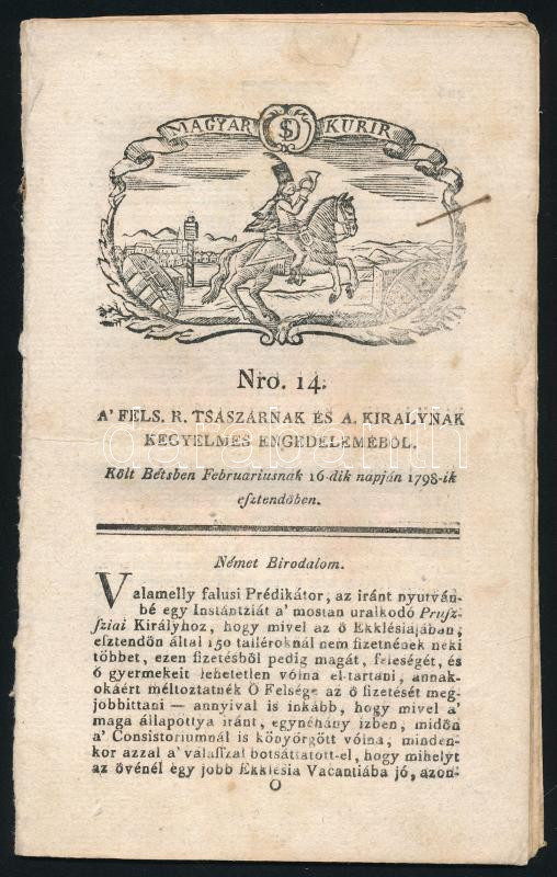 1798 A Magyar Kurír 14 száma