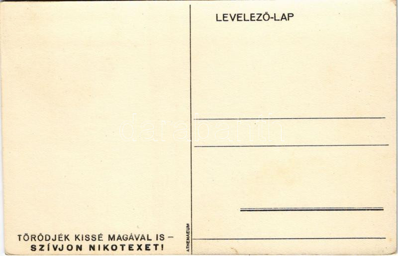 Törődjön kissé magával is - szívjon Nikotexet. Magyar cigaretta reklám / Hungarian cigarette advertisement s: Berger - Image 2