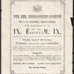 1908 Zeneakadémiai előkészítő tanfolyam hirdetmény 23x30 cm Beszakadással 2 db - Image 2