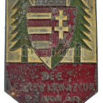 ~1940. 'Ref. Leánygimnázium Szatmárnémeti' festett Zn jelvény (39x24mm) T:2,2- tűhiány