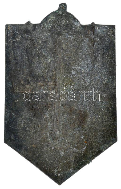 ~1940. 'Ref. Leánygimnázium Szatmárnémeti' festett Zn jelvény (39x24mm) T:2,2- tűhiány - Image 2