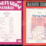 cca 1985 10 db színházi műsorfüzet