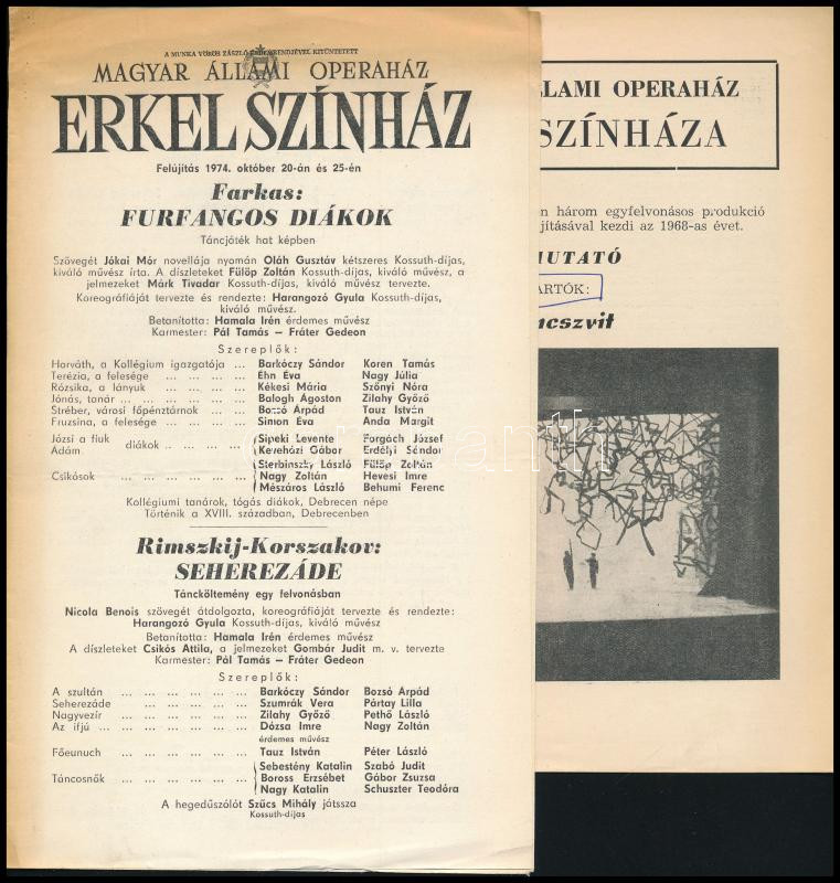 cca 1985 10 db színházi műsorfüzet - Image 3