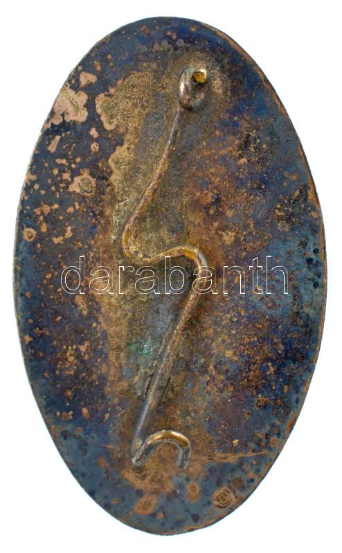 ~1940. 'Ezüstkalászos Gazda' festett fém jelvény (39x24mm) T:2,2- kopott festés, sérült tű - Image 2