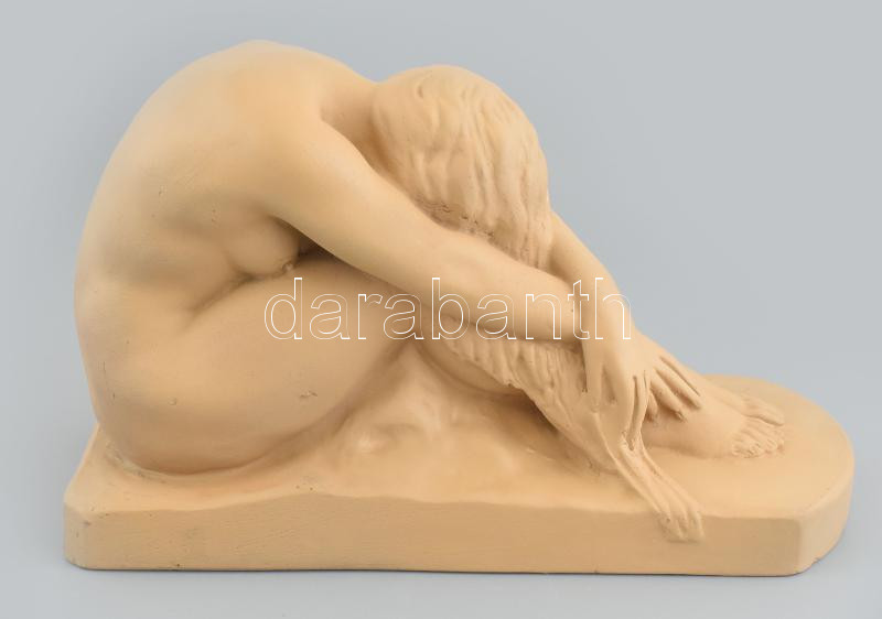 Székelykeresztúri Horváth Árpád (1898-?): Trianon allegória, 1933. Terrakotta. Jelzett. 32x20x13,5 cm - Image 2