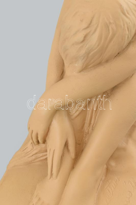 Székelykeresztúri Horváth Árpád (1898-?): Trianon allegória, 1933. Terrakotta. Jelzett. 32x20x13,5 cm - Image 4