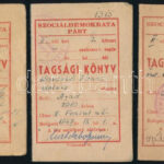 1946-1948 1 db meghívó és 3 db tagsági könyv a Szociáldemokrata Párttól, 65 db tagdíjbélyeggel - Image 3