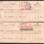 1939-1942 Budapest Székesfőváros Elektromos Művei 5 db villanyszámla, hátoldalán különféle elektromos készülékek reklámjával - Image 3
