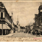 1903 Nagyvárad, Oradea; Fő utca, Leipnik Mihály úri divat áruháza, üzletek. Helyfi László kiadása / main street, shops (EK)